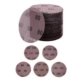 VEVOR - 5-inch Mesh Abrasive Sanding Discs 50PCS, Grit 80/120/180/240/320 Assorted Anti-Clogging Ceramic Mesh Sandpapers - Maroon