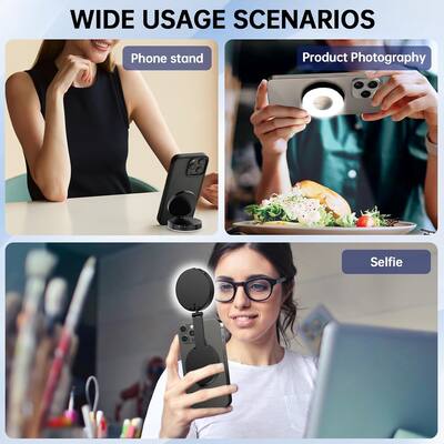 スキル　minee Schertz Magnetic Selfie Light for iPhone with Mirror & 2
