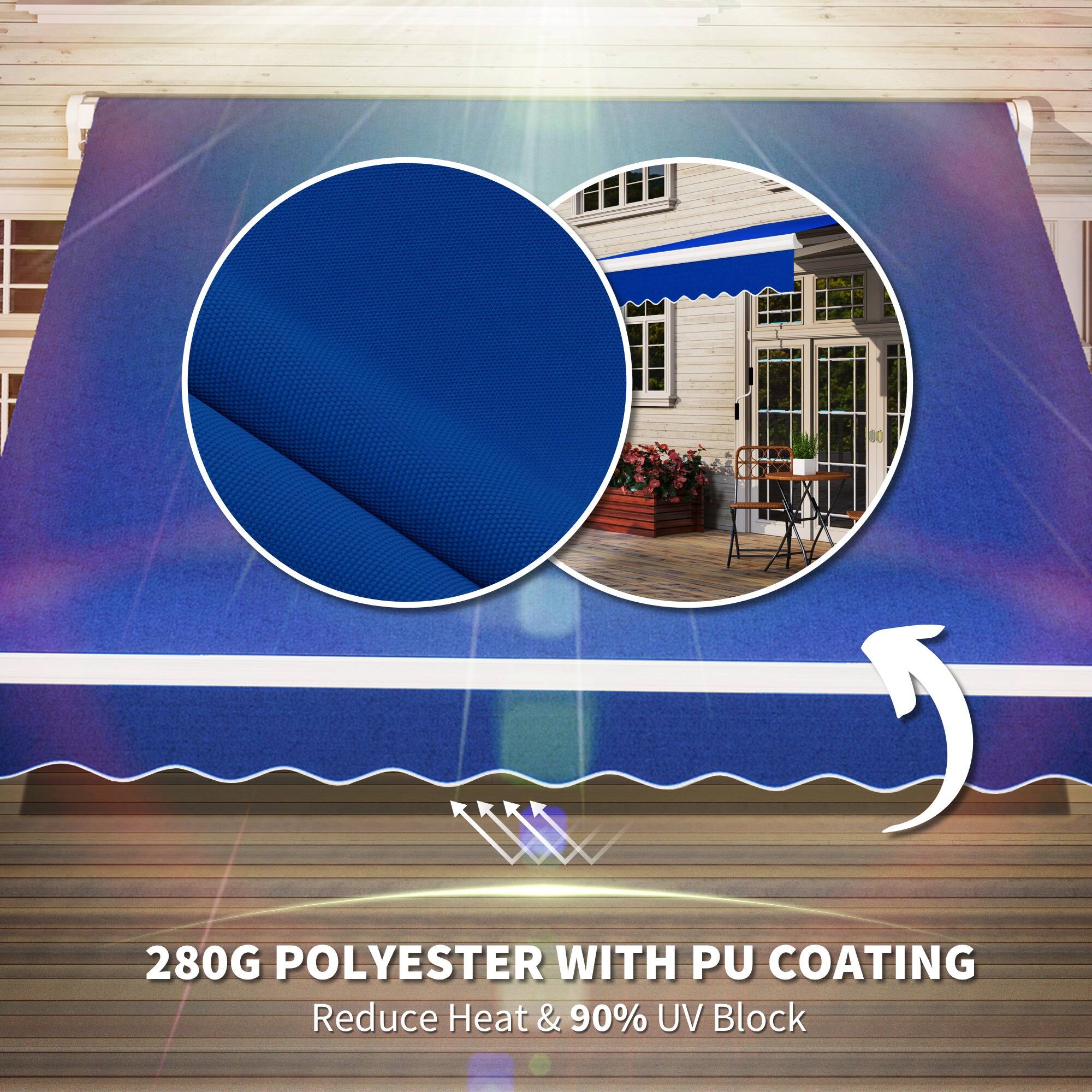 280G POLYESTER WITH PU COATING
Reduce Heat & 90% UV Block
