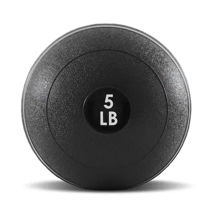 Front. ProsourceFit - ProsourceFit Classic Slam Ball, 5 lbs - Black.