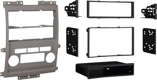Angle. Metra - Dash Kit for Select 2009-2012 Nissan Frontier Xterra DIN DDIN - Gray.