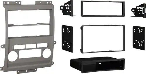 Angle. Metra - Dash Kit for Select 2009-2012 Nissan Frontier Xterra DIN DDIN - Gray.