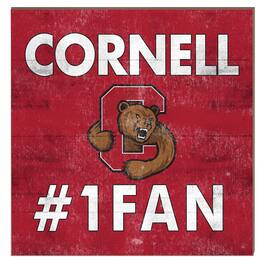 Jardine - Cornell Big 10" x 10" #1 Fan Plaque - Red