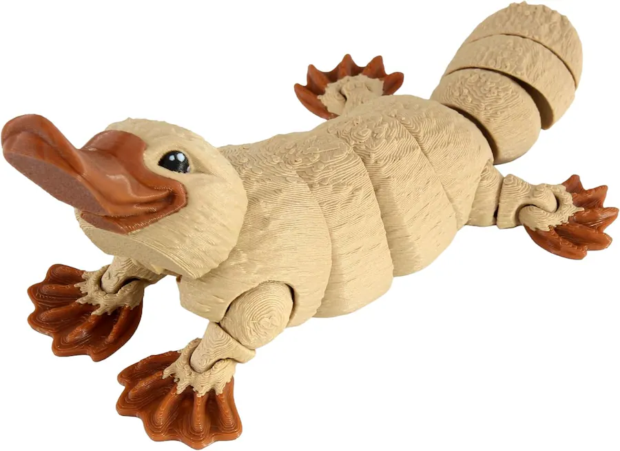 Linked Fidget JuzToys 3D Printed Articulated Platypus Figurine, 6.5