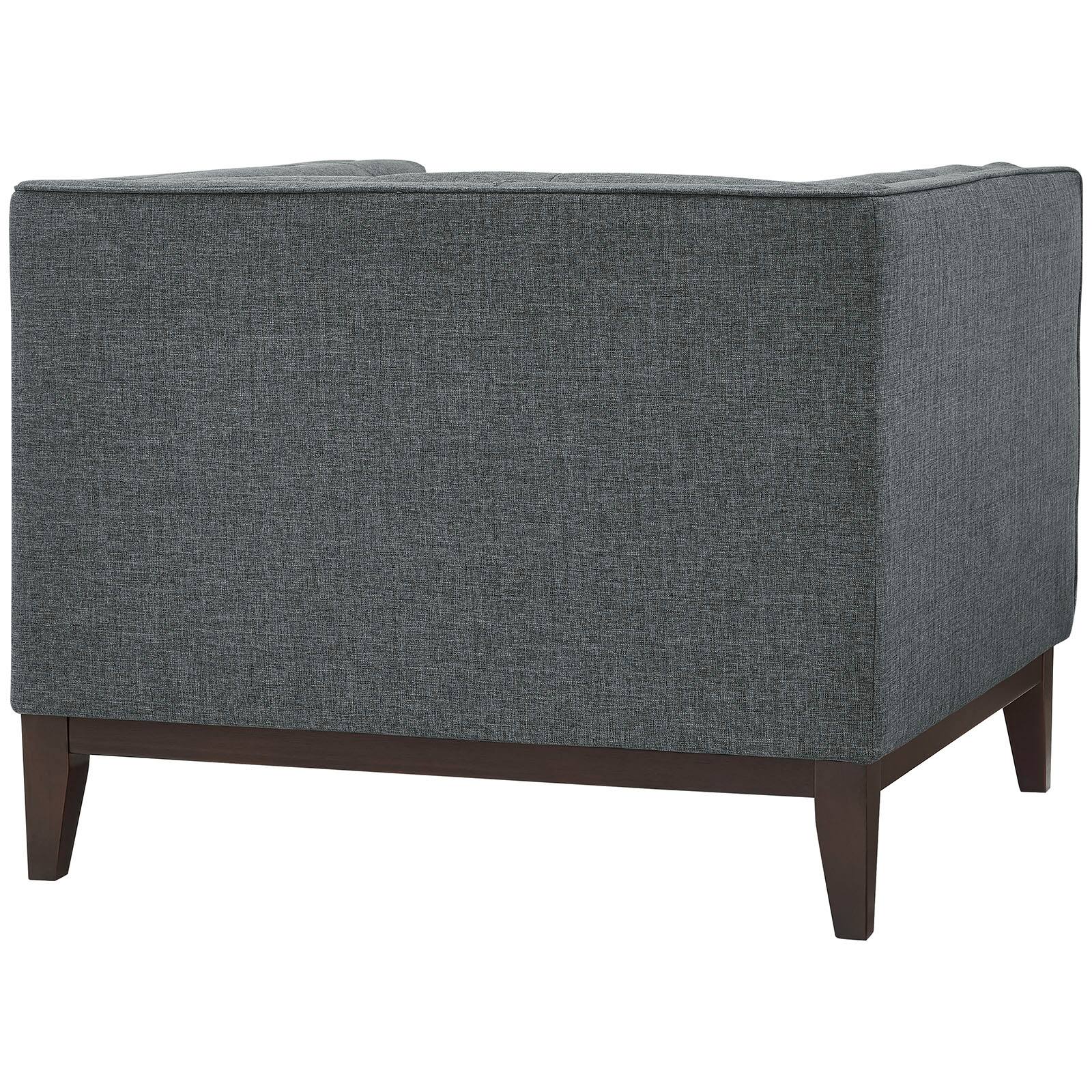 Back. Modway - Serve Upholstered Fabric Armchair by Modway - Gray.
