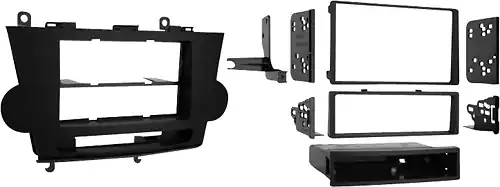Angle. Metra - Dash Kit for Select 2008-2012 Toyota Highlander DIN DDIN - Black.