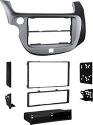 Metra - Dash Kit for Select 2009-2013 Honda Fit DIN - Silver - Angle_Zoom