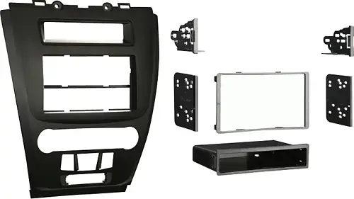 Angle. Metra - Dash Kit for Select 2010-2012 Ford Fusion DIN DDIN - Black.