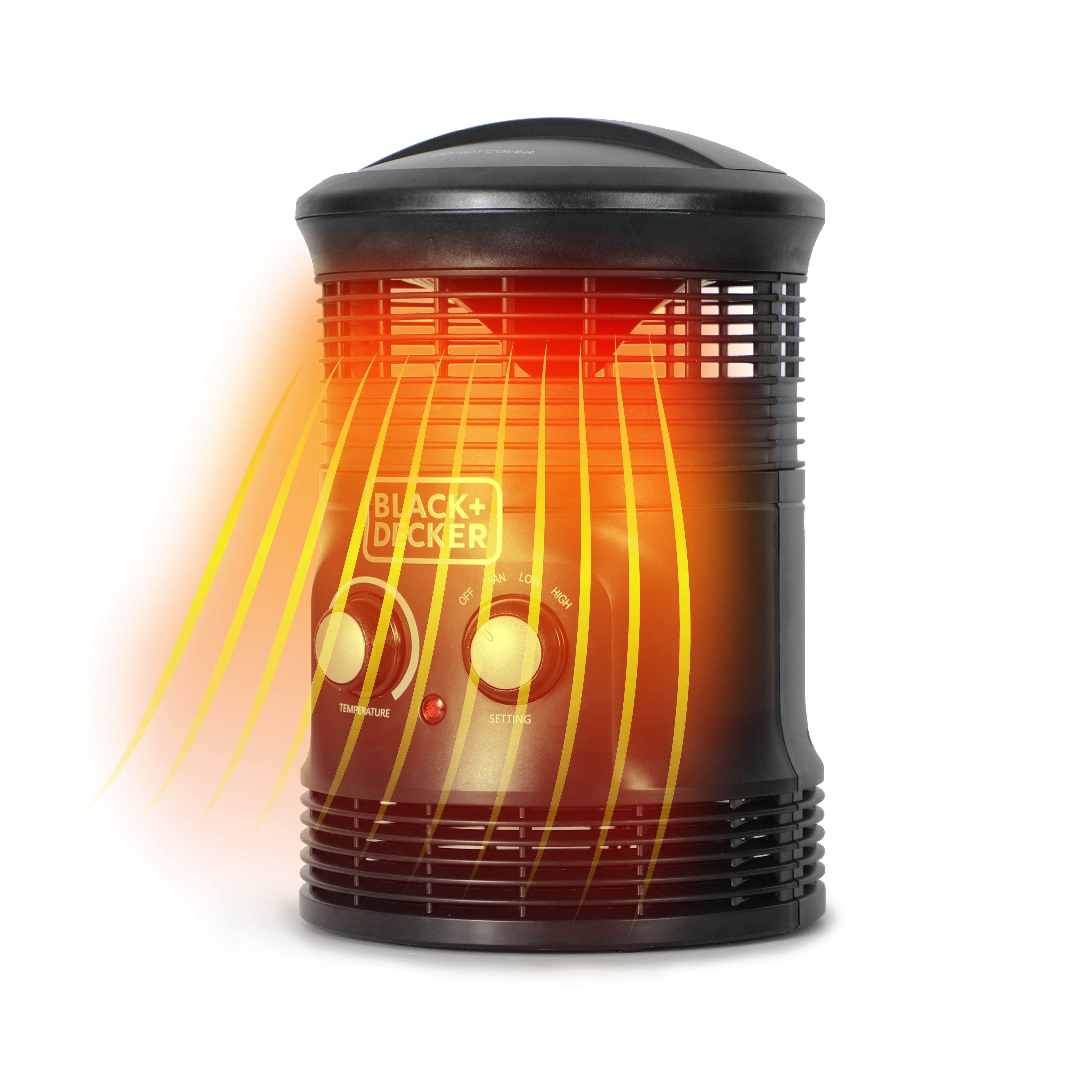 Black+Decker - 360° Surround Portable Heater - Black