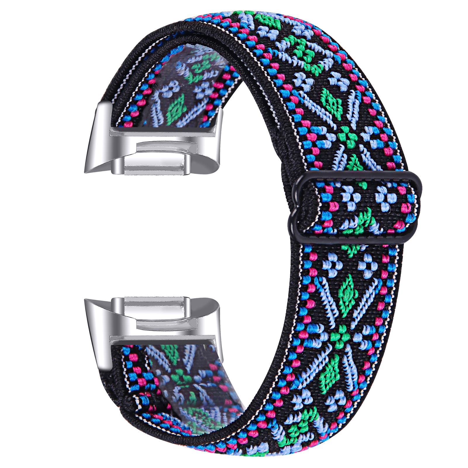 StrapsCo - Pattern Comfort Stretch Band Nylon Watch Strap For Fitbit Charge 5 - Woven Pattern 7 price history on PriceWatchPro