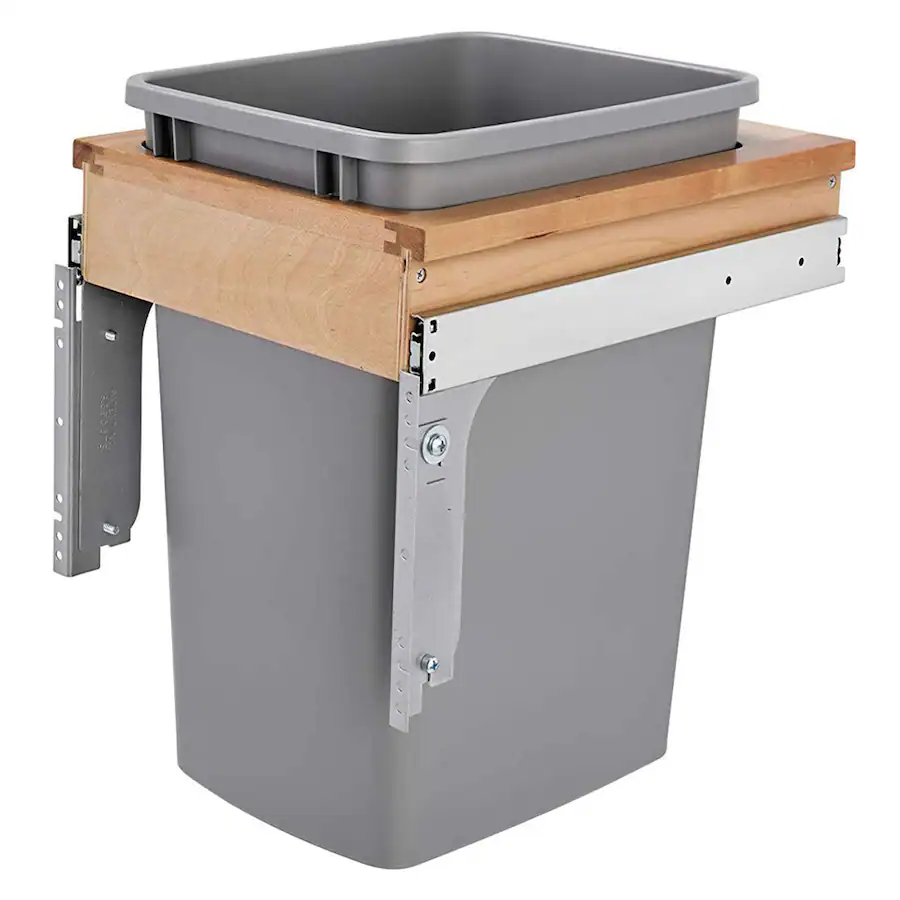 Reduced Depth Shelf Rev A Shelf Single Pullout Trash Can, Reduced Depth, 35 qt., 4WCTM ...