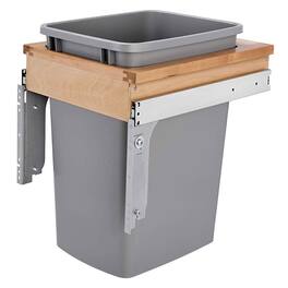Rev-A-Shelf - Single Pullout Trash Can, Reduced Depth, 35 qt., 4WCTM-1516DM-1 - Light Brown