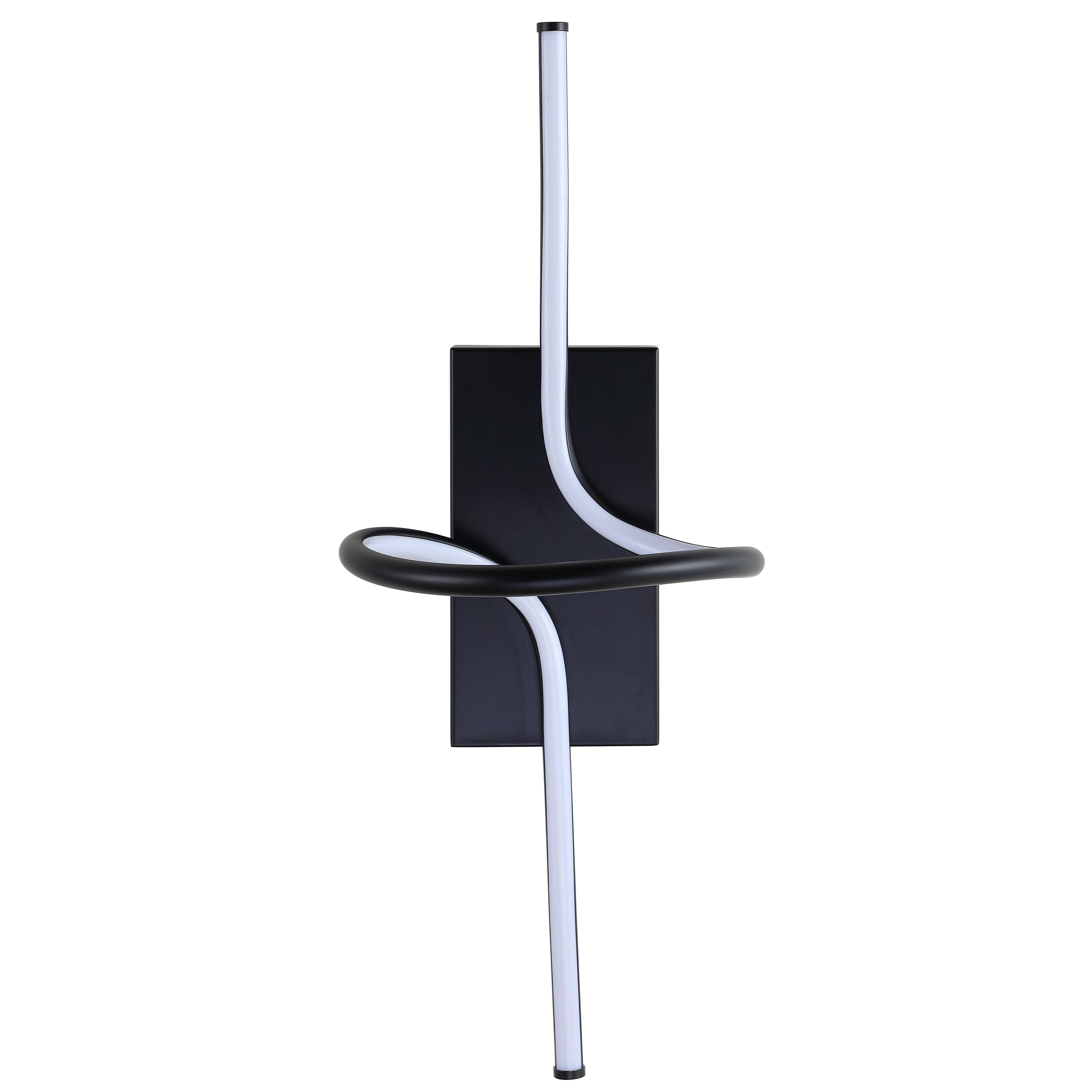 Alt View 4. Jonathan Y - Sketch 9" Minimalist Metal Integrated LED Vanity Light Sconce, Black - Black.