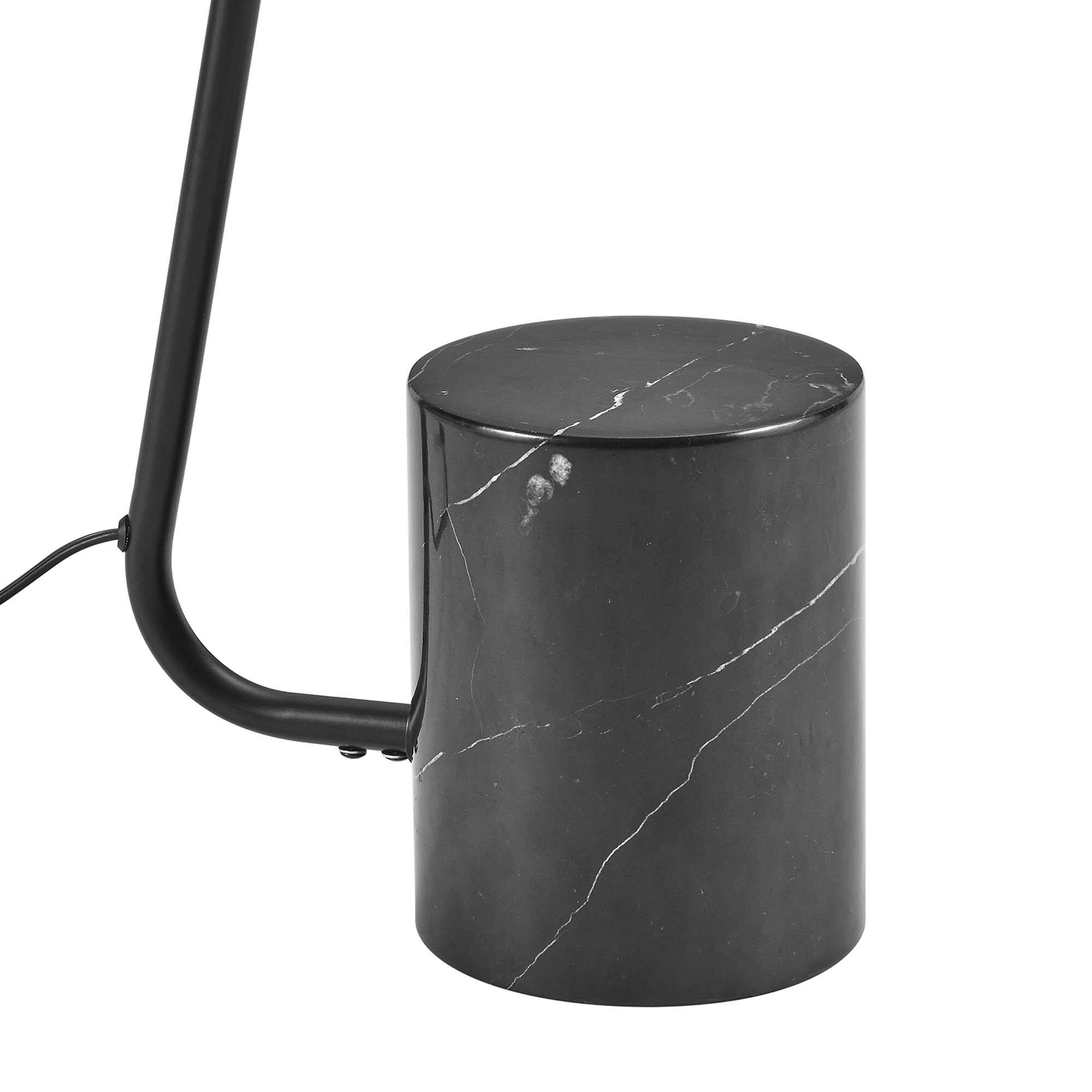 Alt View 5. Modway - Ayla Marble Base Floor Lamp by Modway - Black.