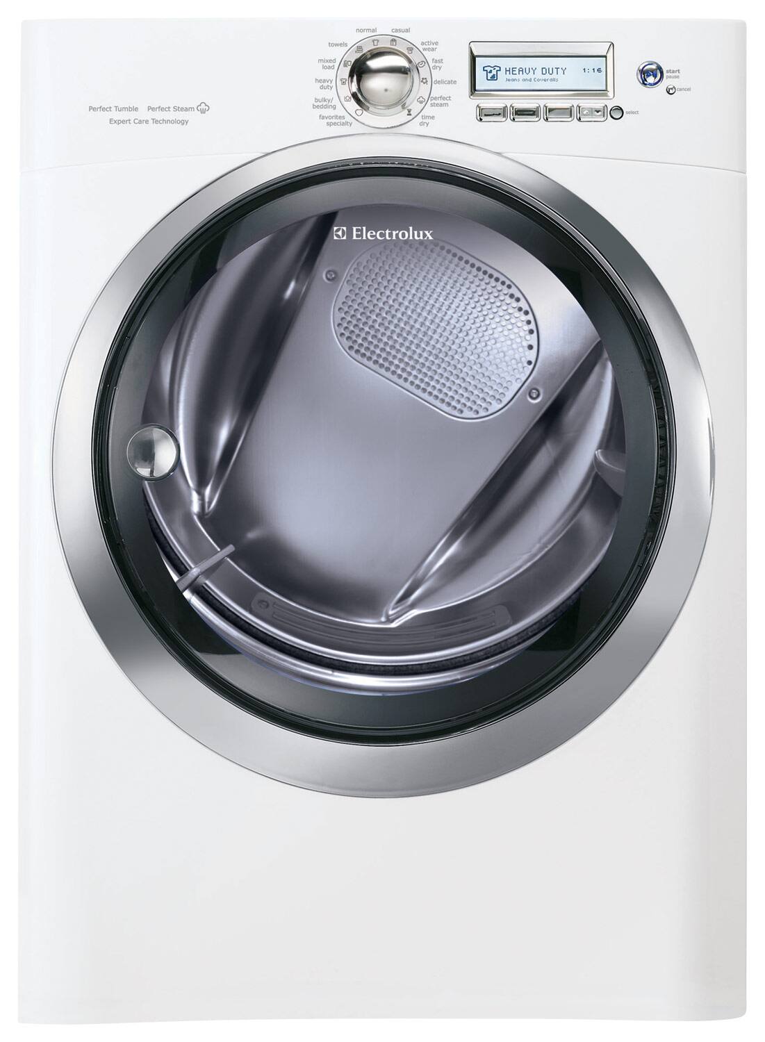 Front. Electrolux - 8.0 Cu. Ft. 65-Cycle Gas Dryer with Steam - Island White.