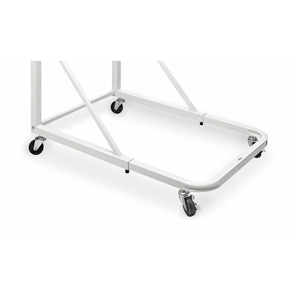 Back. AdirOffice - Steel Portable Hanging File Cart Mobile Blueprint Storage Rack - White.