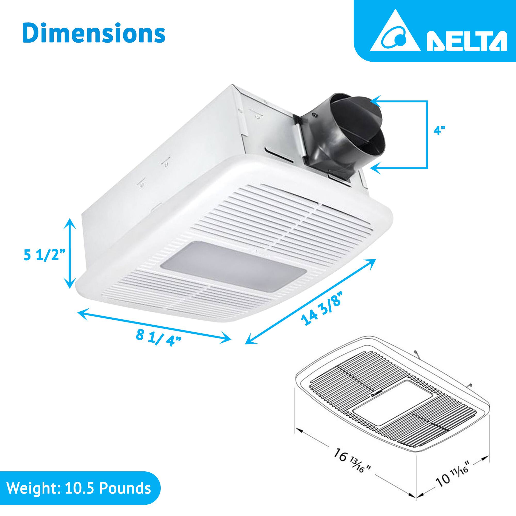 Dimensions:  
- 4"  
- 5 1/2"  
- 8 1/4"  
- 14 3/8"  
- 16 13/16"  
- 10 11/16"  

Weight: 10.5 Pounds