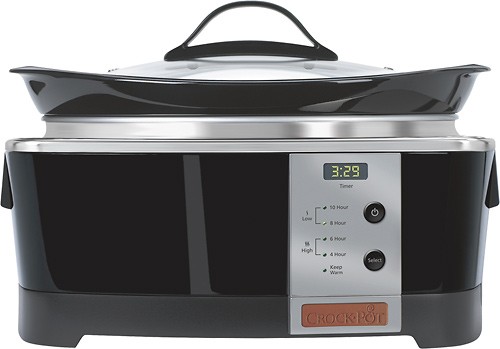 Best Buy: Crock-Pot Cook & Carry 6-Quart Slow Cooker black/silver  SCCPVC600EC-S