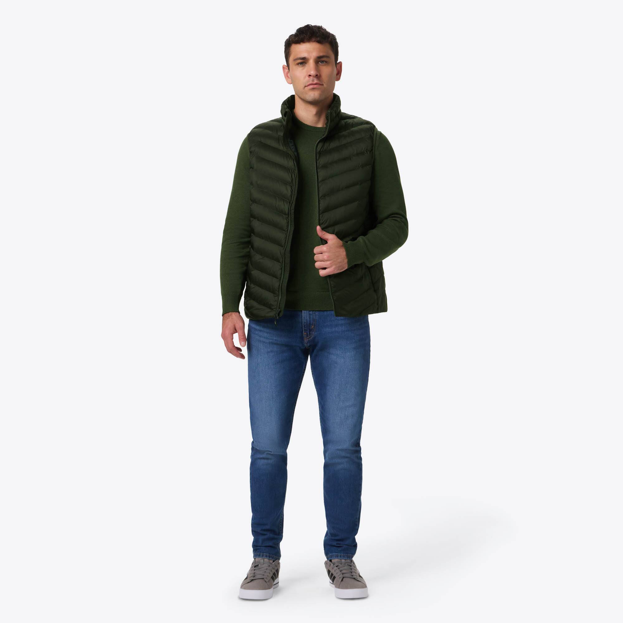 Left. Mobile Warming - Men's Backcountry Xtera Heated Vest - Forest Green.