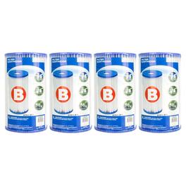 Intex - 29005E Easy Set Type B Replacement Filter Pump Cartridge for Pool, 4 Pack