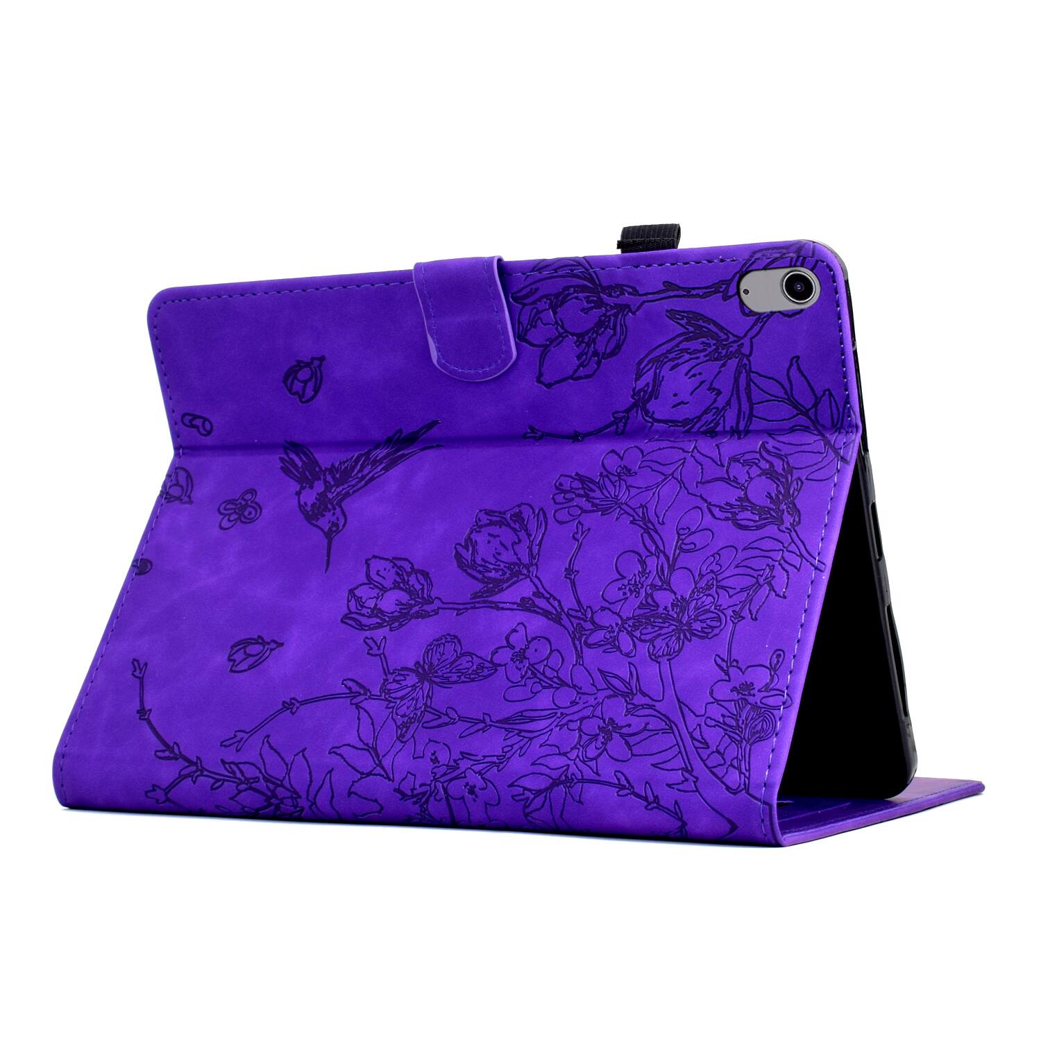 Alt View 2. Dteck - for Apple iPad (A16) 11" 2025 & iPad 10th Gen (A14 Chipset) 2022 Embossed Folio Case,PU Leather Flip Stand Tablet Cover - Purple.