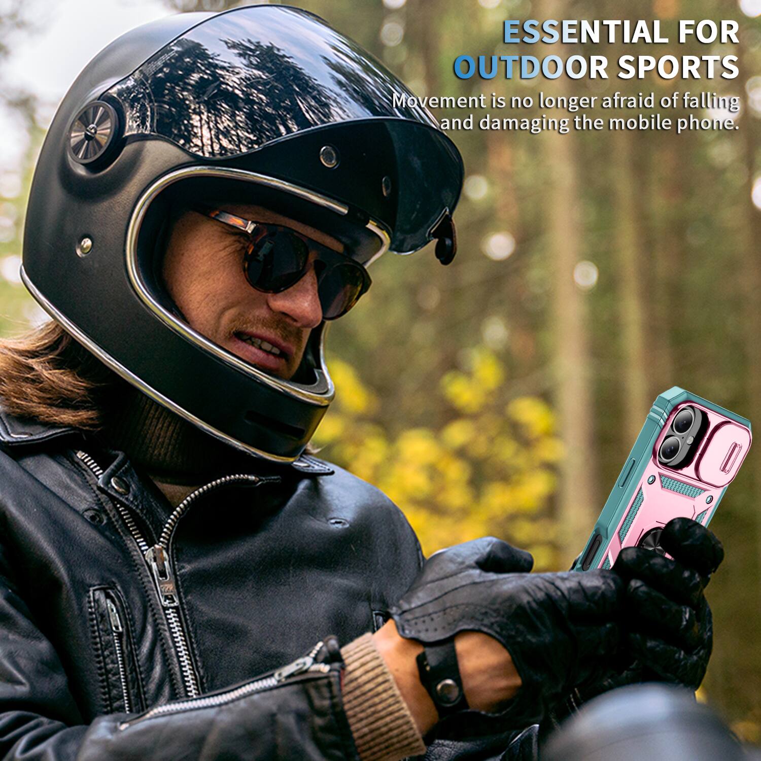 ESSENTIAL FOR OUTDOOR SPORTS  
Movement is no longer afraid of falling and damaging the mobile phone.
