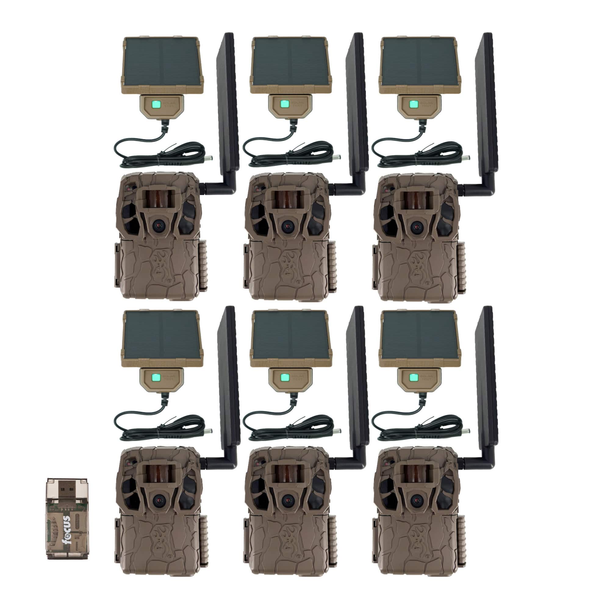 Browning - Defender Wireless Vision Pro HD Livestream Trail Camera (6-Pack) Bundle