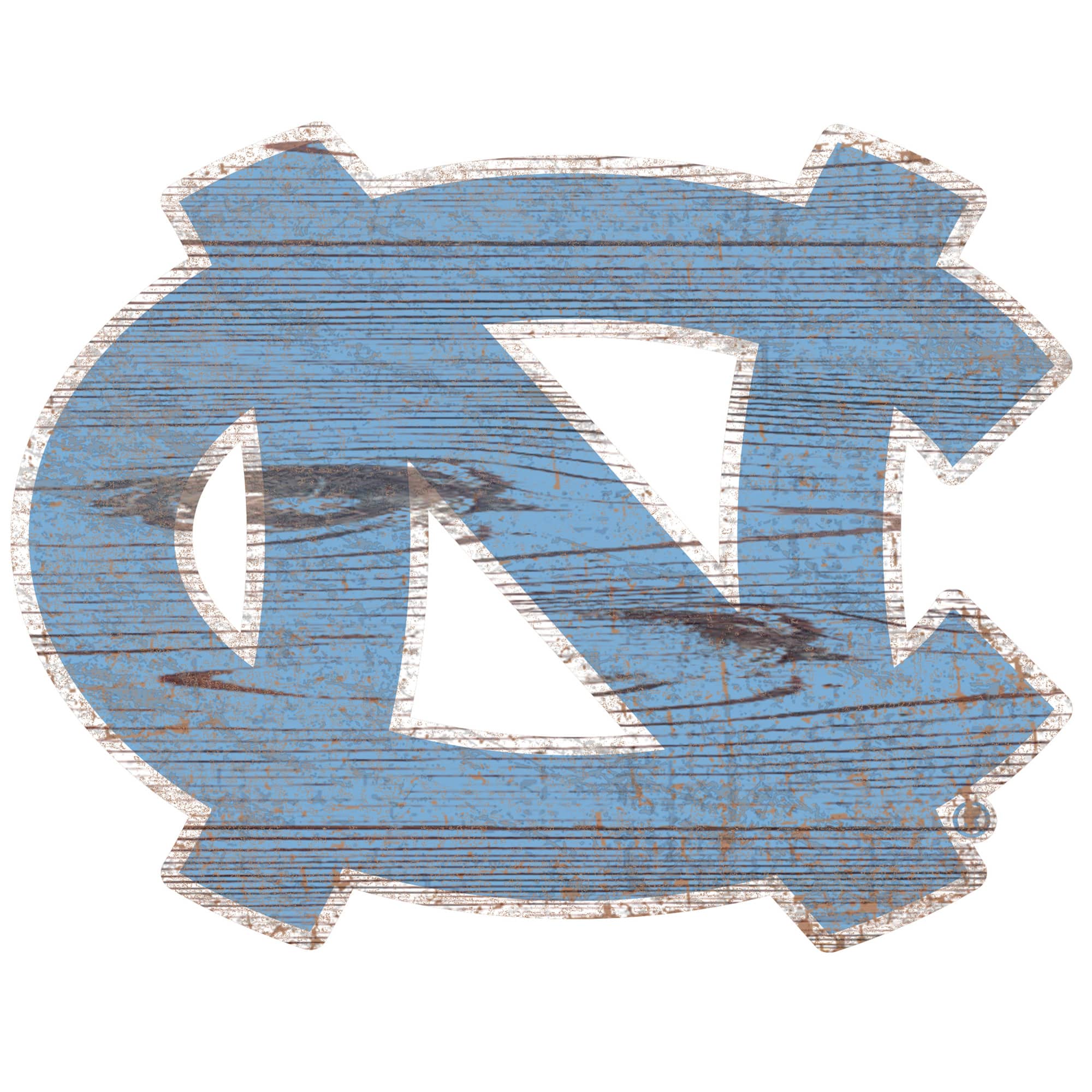 Front. Fan Creations - North Carolina Tar Heels Distressed Logo Cutout Sign - Multicolor.