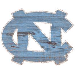 Fan Creations - North Carolina Tar Heels Distressed Logo Cutout Sign - Multicolor