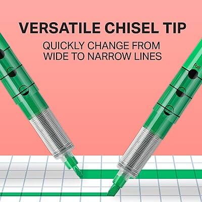 VERSATILE CHISEL TIP  
QUICKLY CHANGE FROM WIDE TO NARROW LINES
