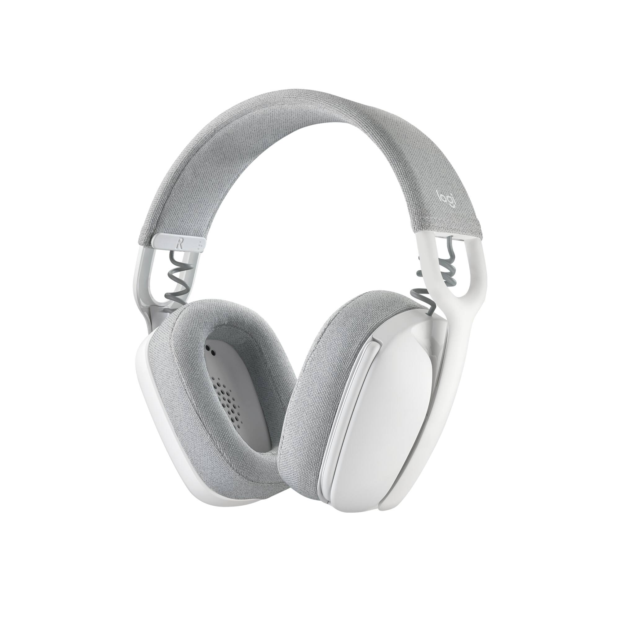 Alt View 16. Logitech - Zone Vibe 100 Bluetooth Over Ear Headphones with Noise-Cancelling Microphone - Off-White.