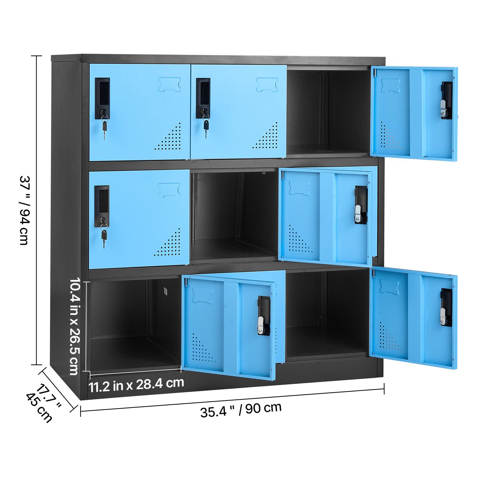 37" / 94 cm  
10.4 in x 26.5 cm  
11.2 in x 28.4 cm  
45 cm  
45 cm  
17.7" = 35.4"  
" / 90 cm