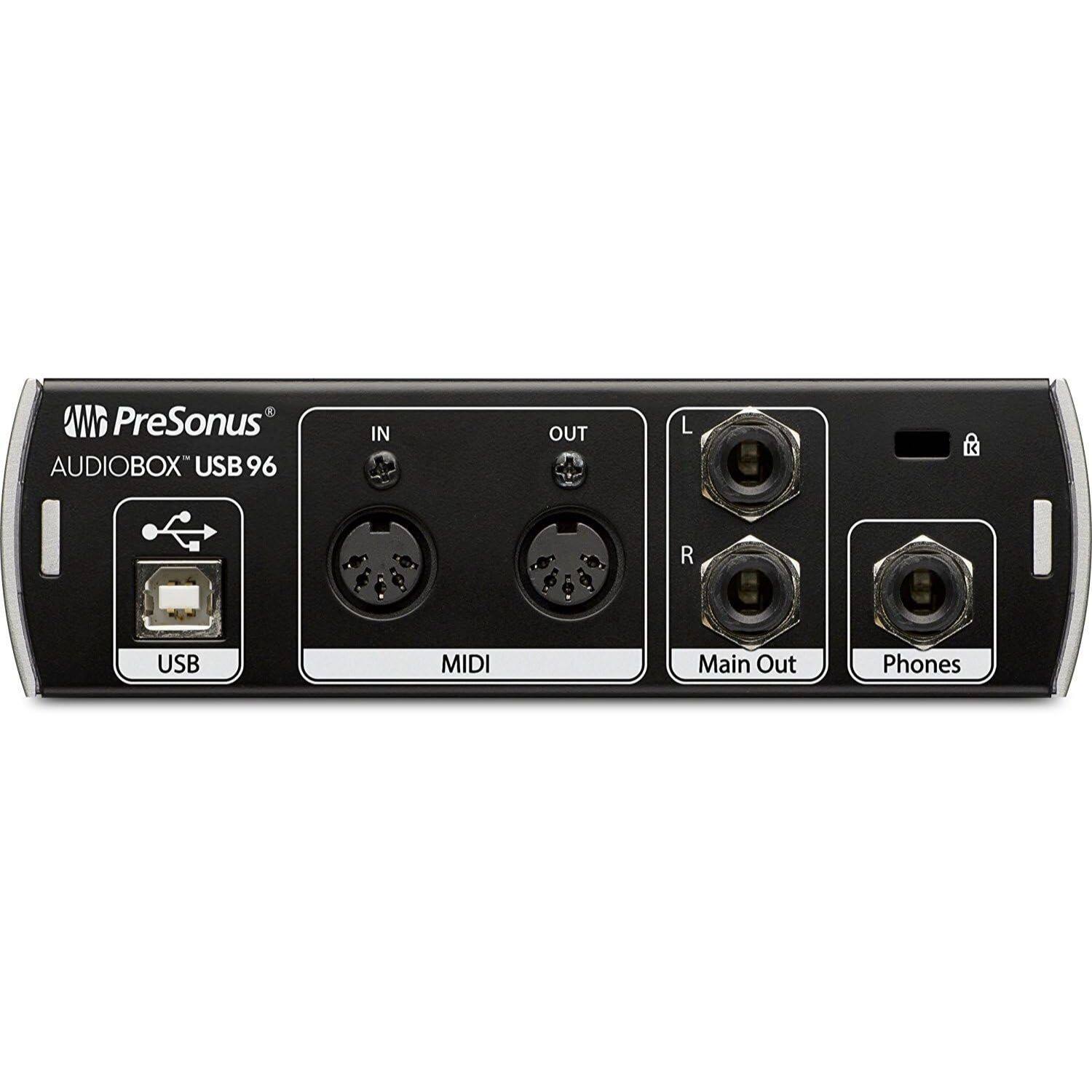 PreSonus AUDIOBOX USB 96 IN OUT L K R USB MIDI Main Out Phones