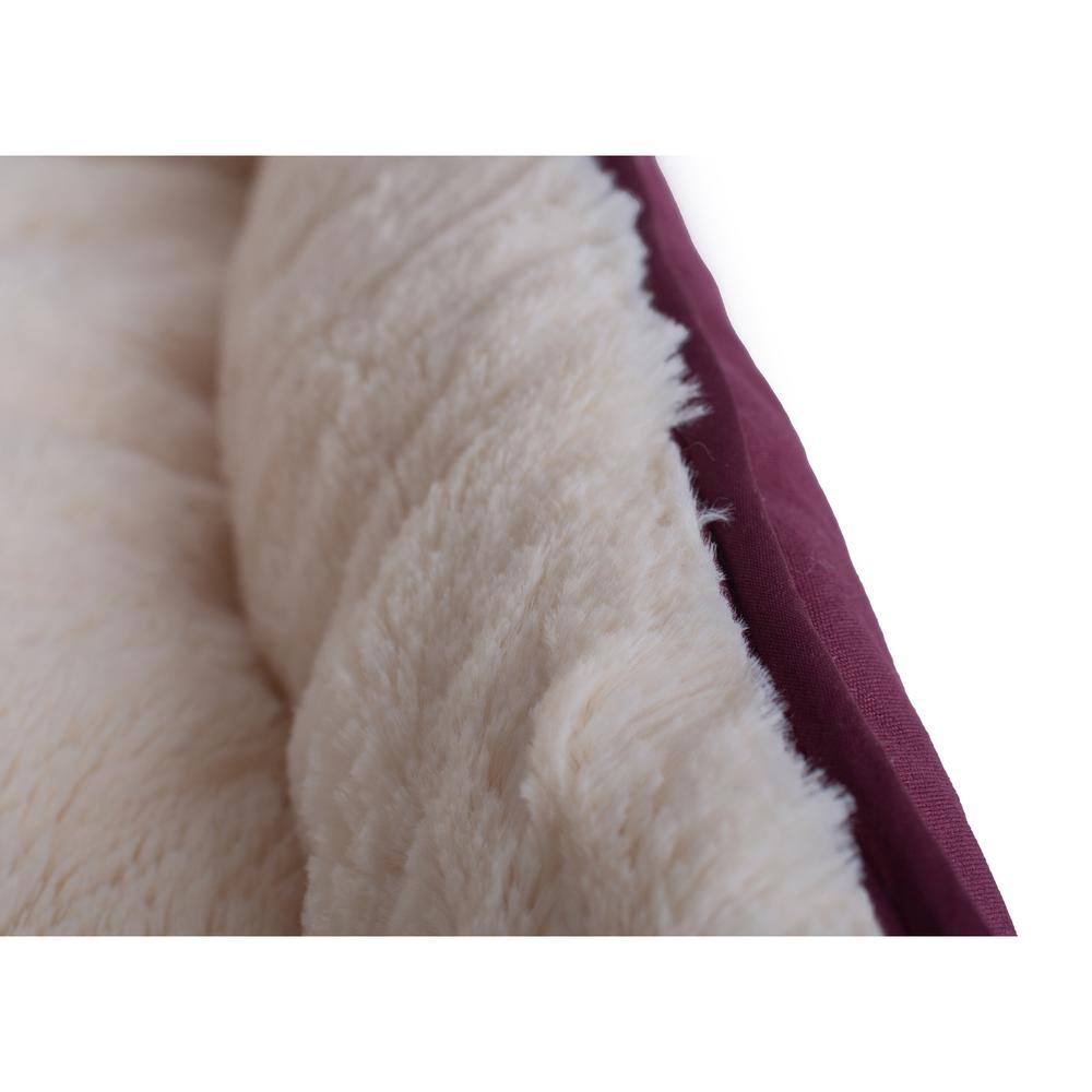 Alt View 4. Armarkat - Pet Bed Burgundy - Red.