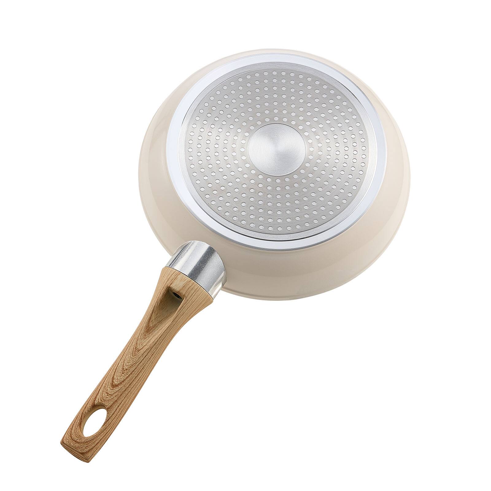 Alt View 5. VEVOR - Aluminum Frying Pan Set, Nonstick Ceramic Skillets, 3 Sizes (8, 9.5, 11 in), Durable Cookware - Light Apricot.