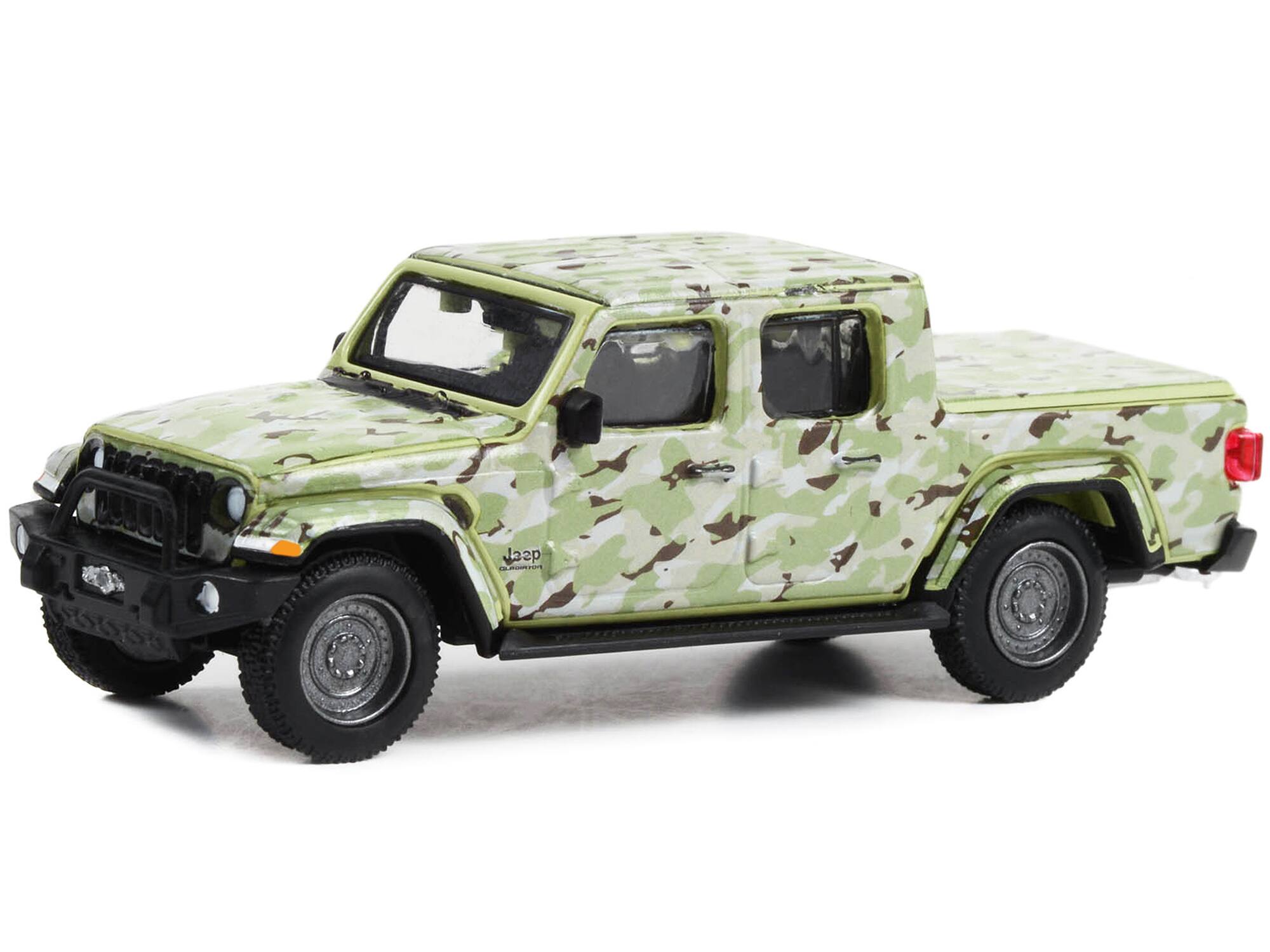 Alt View 1. Greenlight - 2022 Jeep Gladiator Pickup Truck "U.S. Army" Military-Spec Camouflage "Battalion 64" 1/64 Model Car by Greenlight.