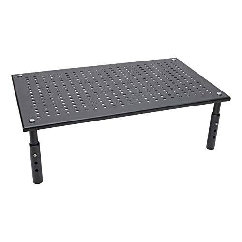 Front. Tripp Lite - Monitor Riser Stand Desktop Metal Height Adjustable 18x11in (MR1812M) - Black.