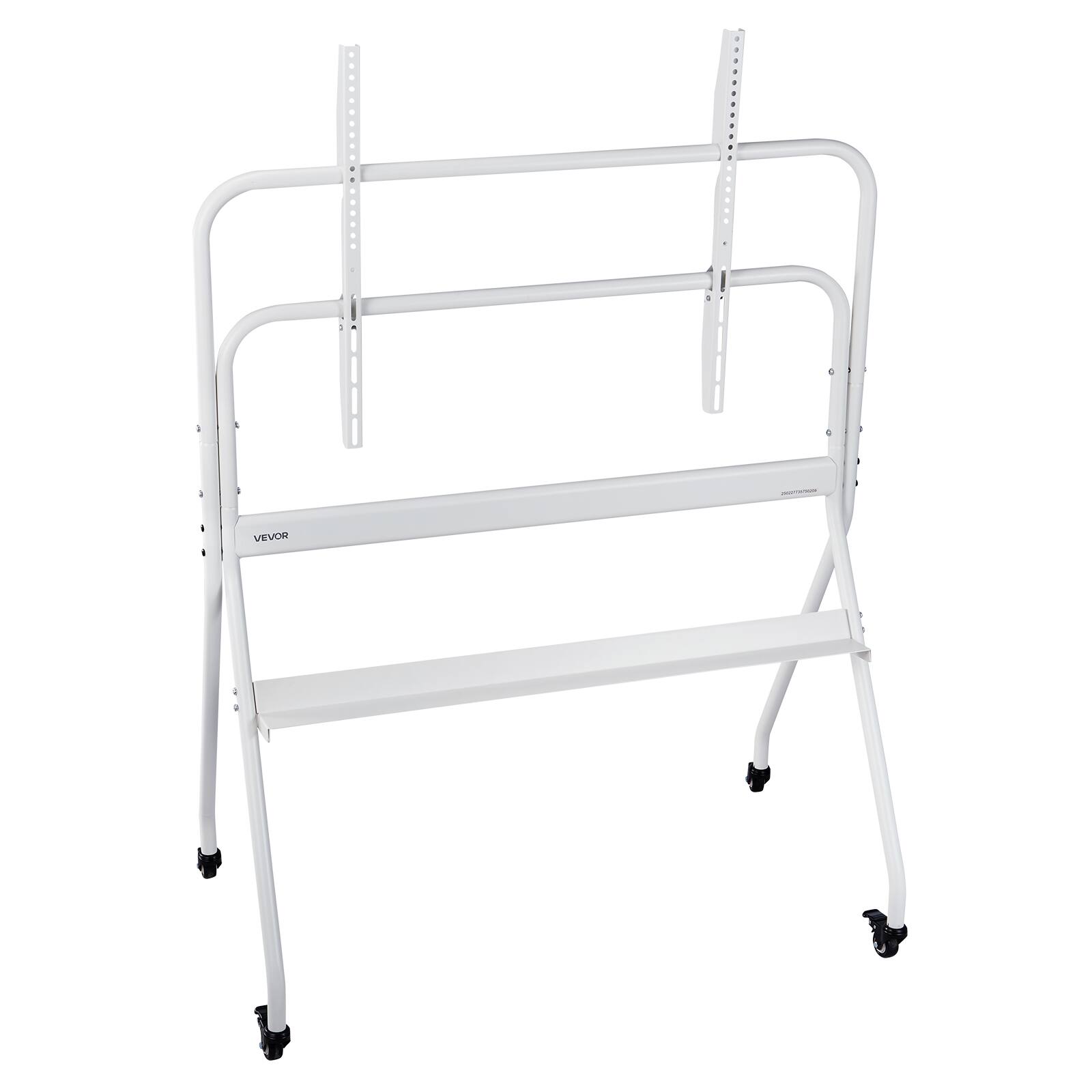 Alt View 5. VEVOR - Rolling TV Stand, Mobile TV Cart for 35-100 Inch LED/LCD/OLED Flat/Curved TVs, Portable Monitor Stand - White.