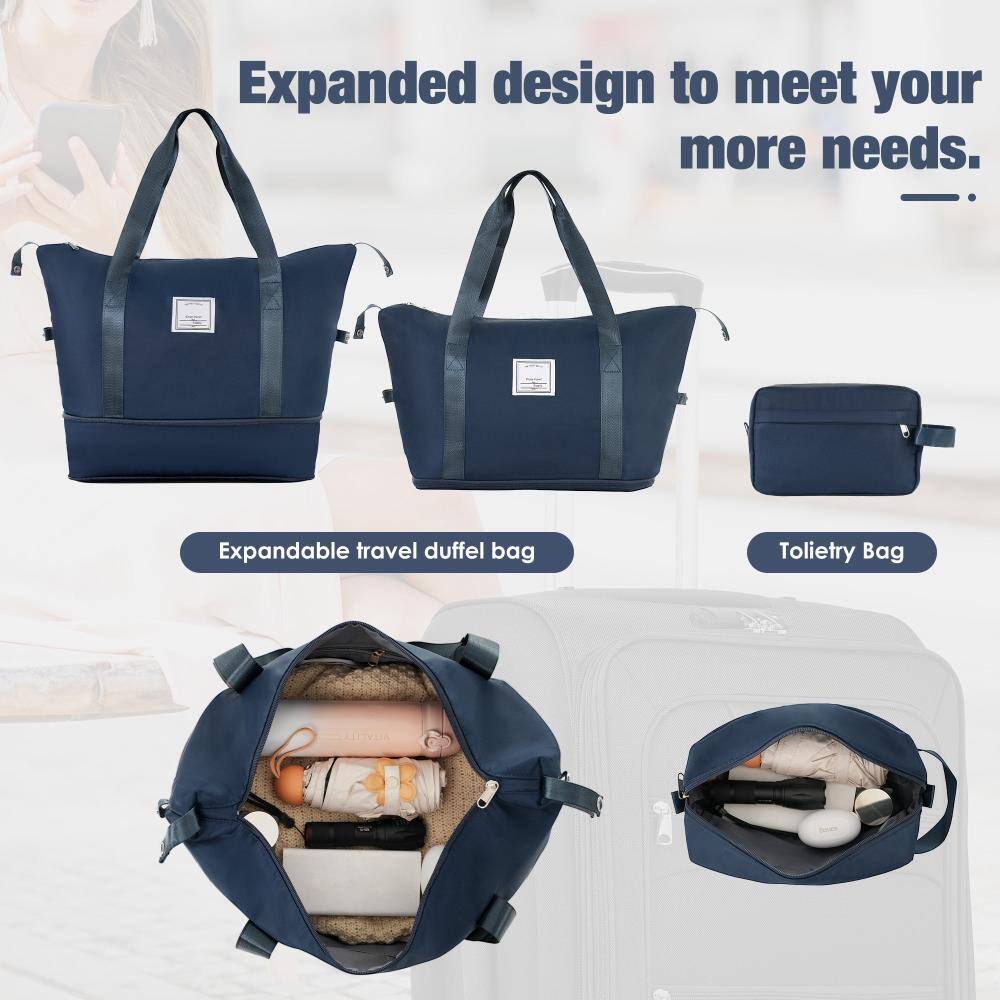 Expanded design to meet your more needs.

Expandable travel duffel bag

Toiletry Bag
