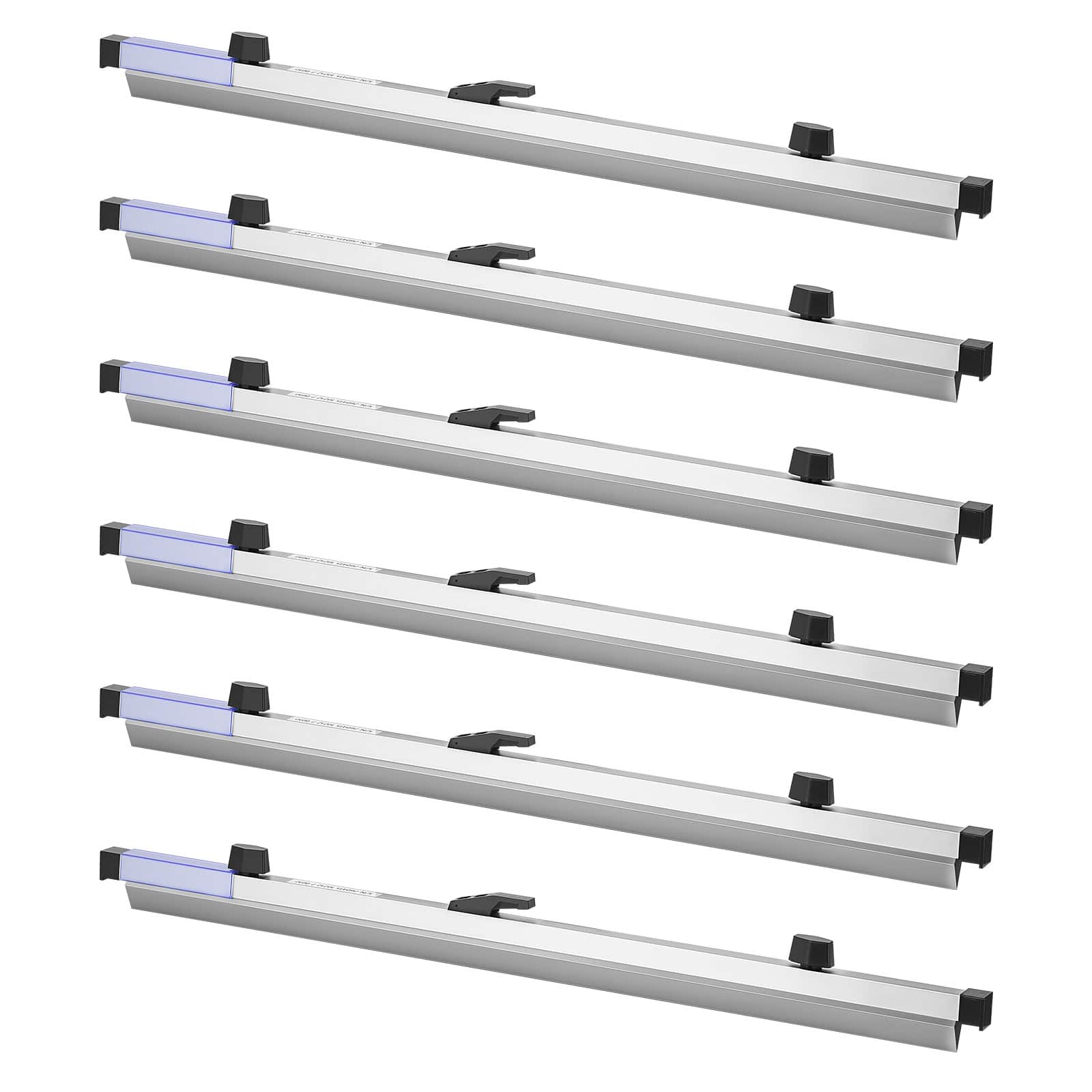 VEVOR - Blueprint Clamps, 24 Inches, Blueprint Hanging Clips Binding Strips, Aluminum Construction, Document Storage - Silver