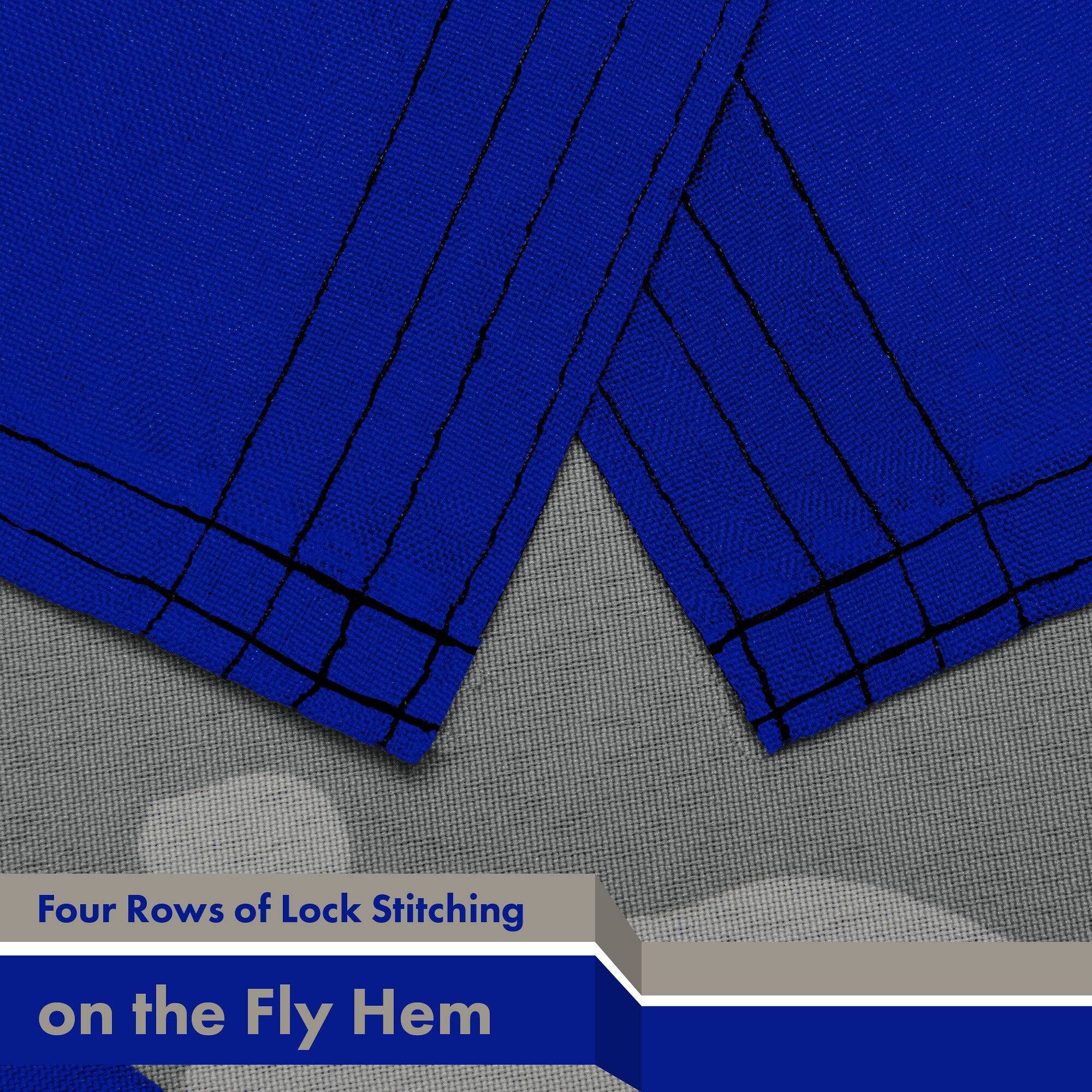 Four Rows of Lock Stitching on the Fly Hem