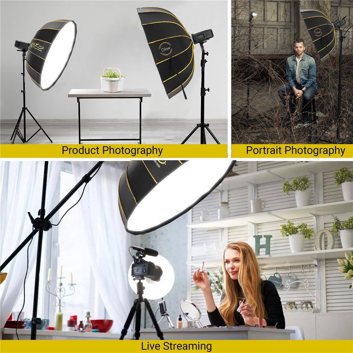 Glow C  
Product Photography  
Portrait Photography  
Live Streaming