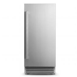 Ca'Lefort - 15 Inch Panel Ready Built-In Nugget Ice Maker, 33 Lbs, Ice Machine, Reversible Door, for Home Bar & Outdoor Kitchen - Stainless Steel