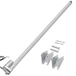 VEVOR - 12V Linear Actuator, 40 Inch IP65 Waterproof Linear Actuator, 675lbs/3000N 0.2"/s Motion Actuators - Silver