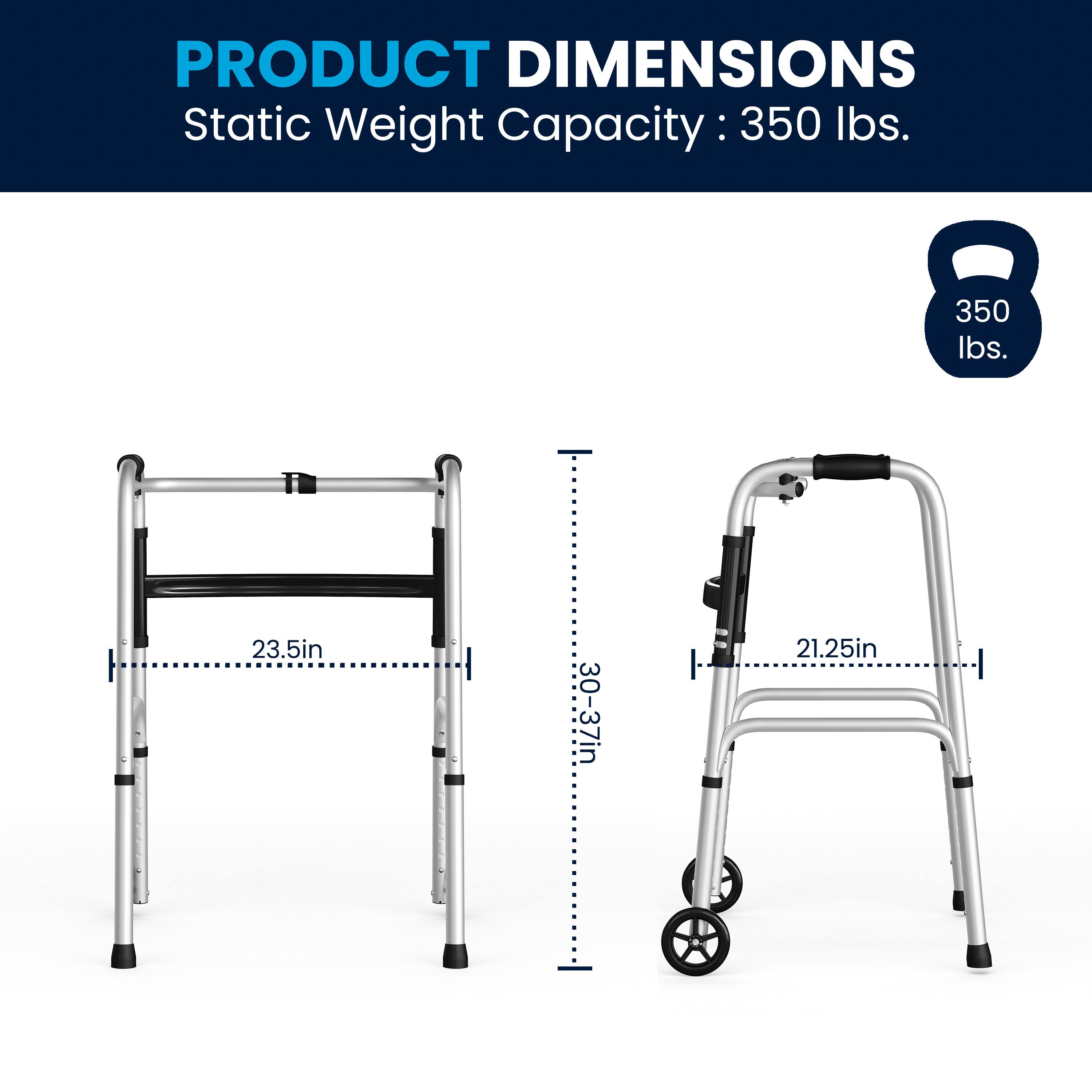PRODUCT DIMENSIONS  
Static Weight Capacity: 350 lbs.  
23.5in  
30-37in  
21.25in