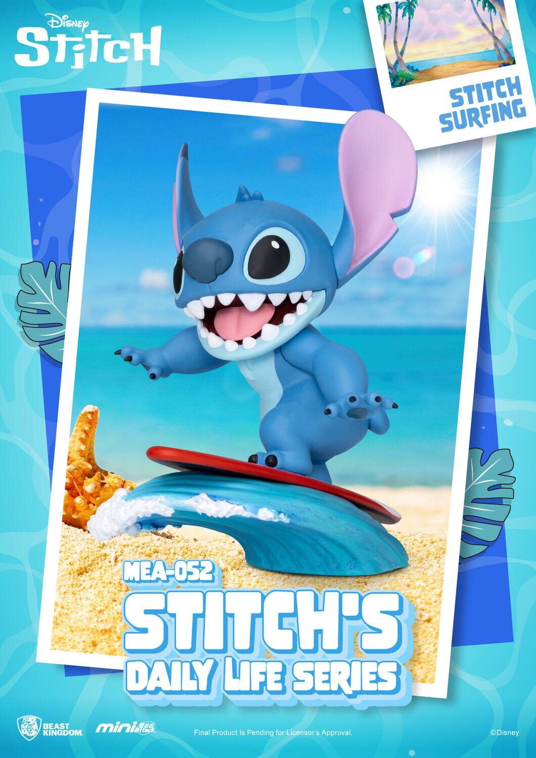 Disney Stitch Surfing MEA-052 Stitch's Daily Life Series  
Final Product Is Pending for Licensor's Approval  
Disney  
Beast Kingdom  
mini Egg