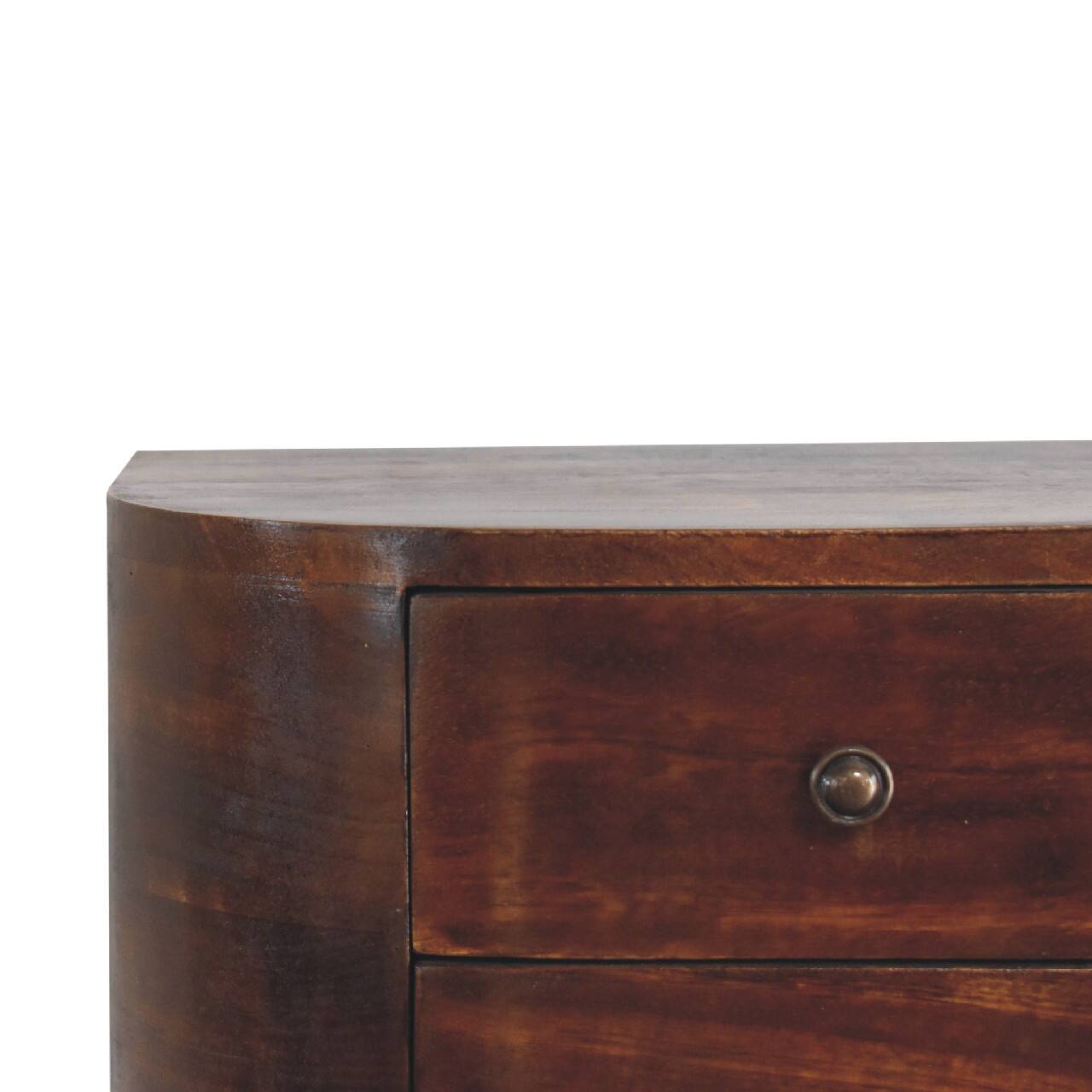 Back. Artisan Furniture - Artisan Furniture Solid Wood Lunar 2 Drawer Floating Nightstand, Darkk Brown - Chestnut.