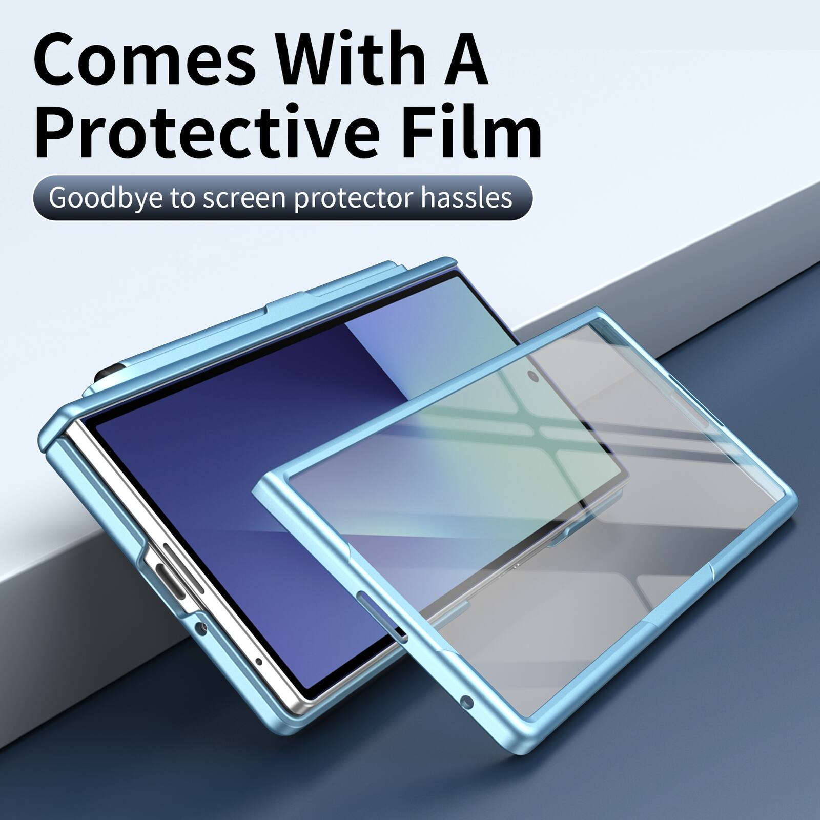 Comes With A Protective Film  
Goodbye to screen protector hassles