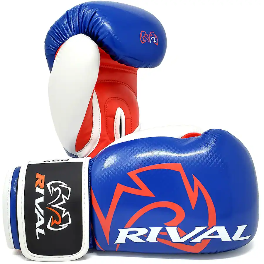 RIVAL Boxing RB7 Fitness Plus Hook and Loop Bag Gloves XS Blue/Red ...