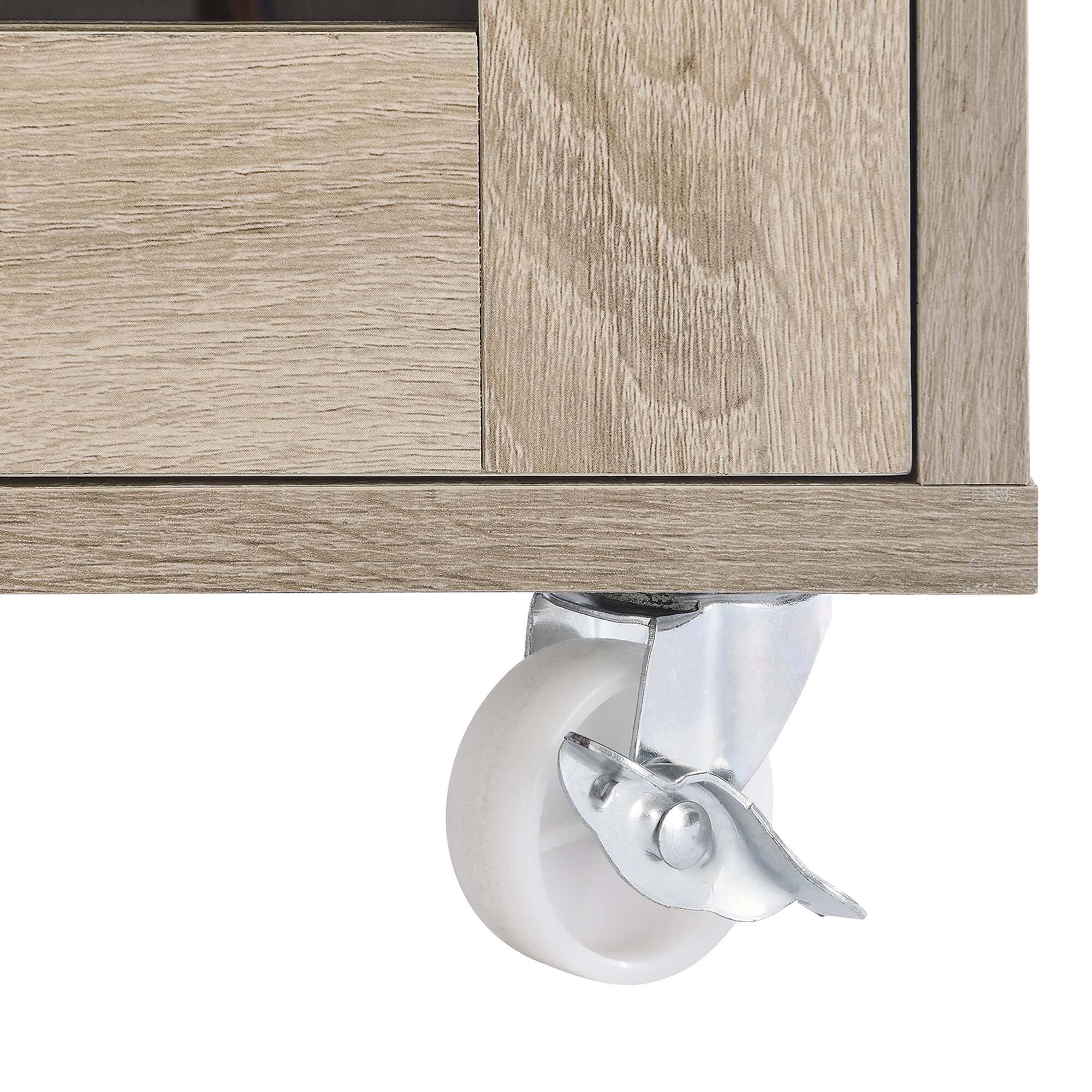 Alt View 8. Modway - Culinary Kitchen Cart With Spice Rack by Modway - Oak White.